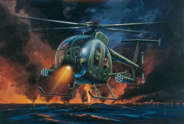 Italeri - 1:72 Boeing AH - 6 Night Fox Helicopter (017) Model Kit