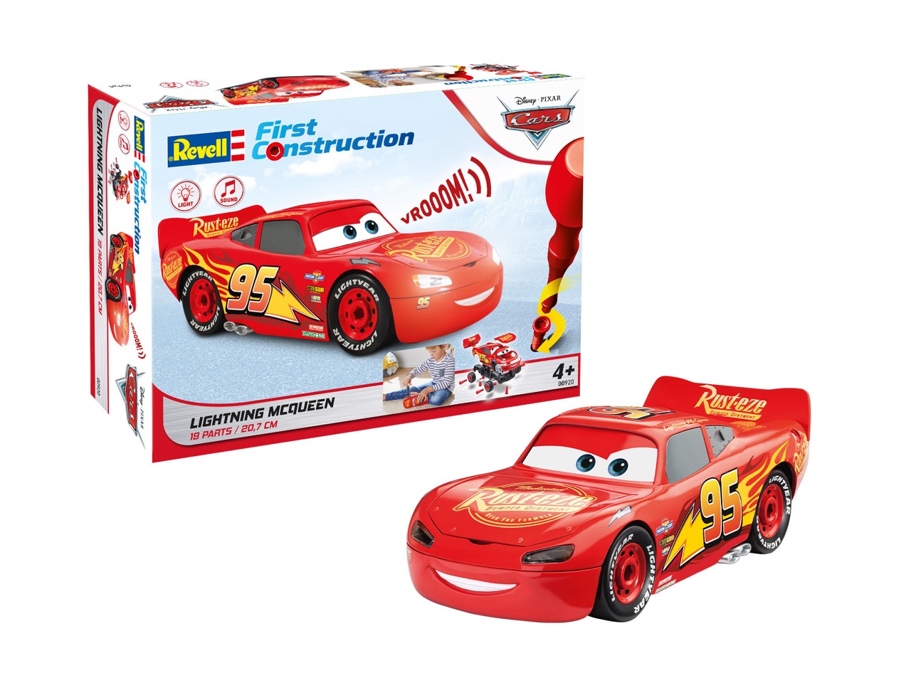 Revell 00920 Lightning Mcqueen Disney Cars Kids Model Kit Construction Toy
