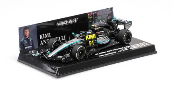 Minichamps 1:43 Mercedes-AMG Petronas F1 Team W17 No.12 Kimi Antonelli Winner Chinese GP 2026 with Pitboard (417260212) Limited Edition Resin Model