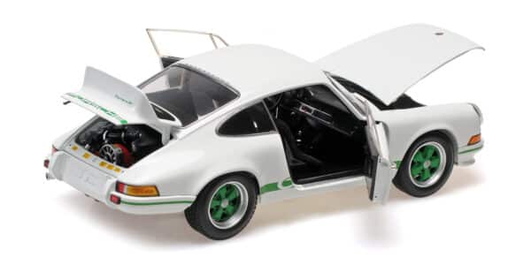 Alternative view of Minichamps 1:18 Porsche 911 Carrera RS White/Green 1972 (100066020) Diecast Model