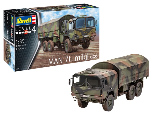 Revell 03291 MAN 7T Milgl German Truck Model Kit
