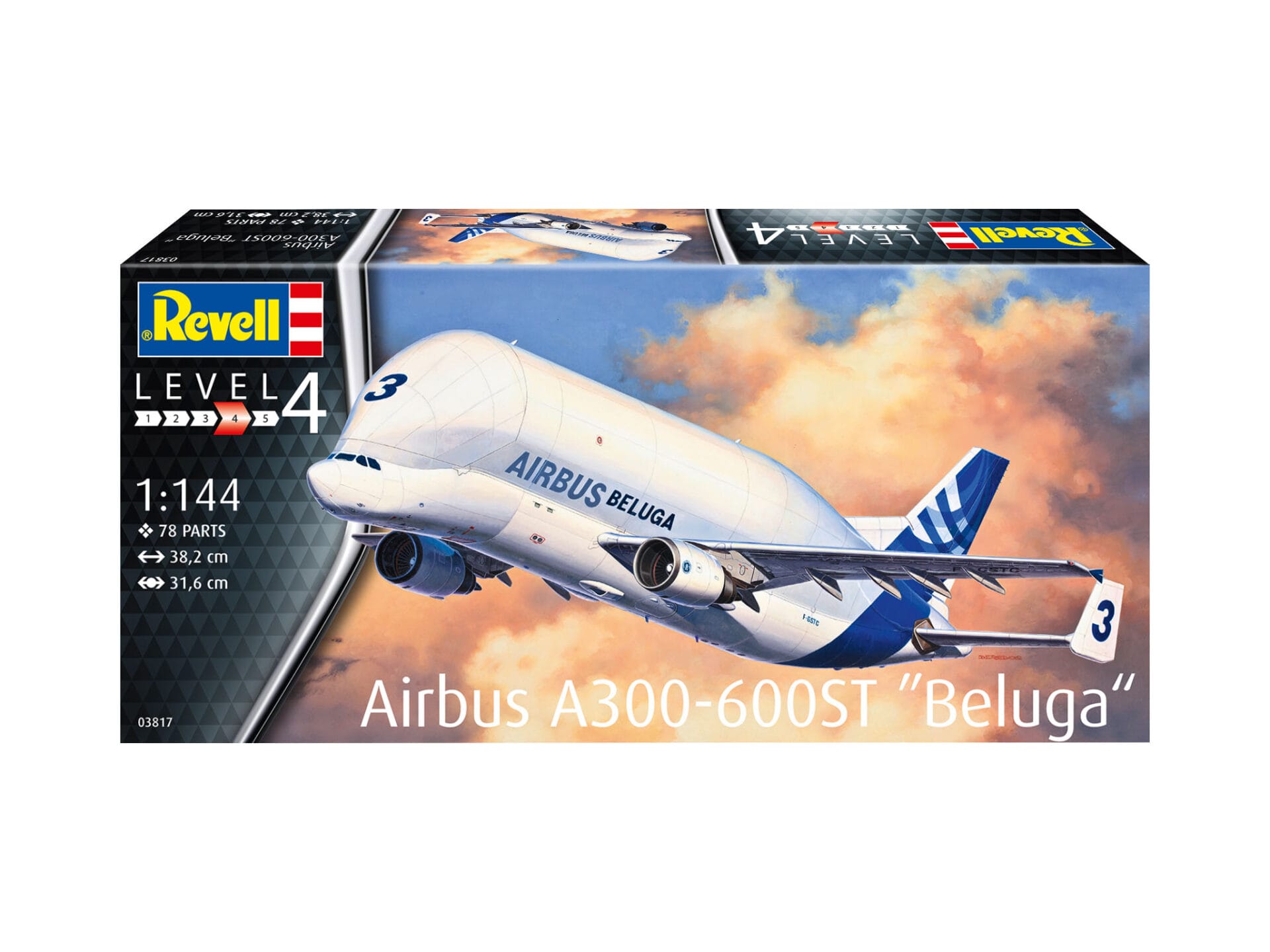 revell - 1:144 airbus a300-600st "beluga" (03817) model kit