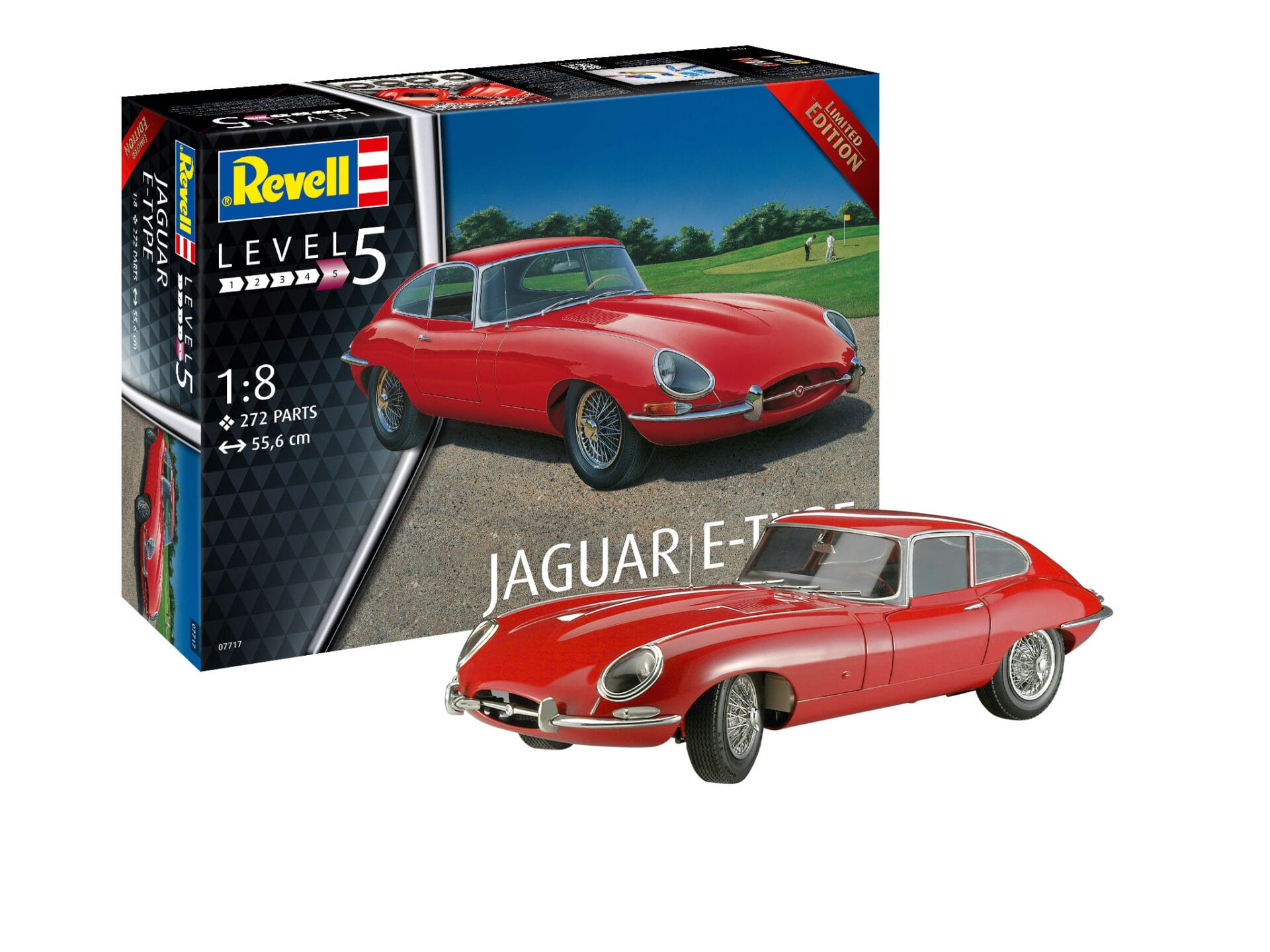 revell - 1:8 jaguar e-type coupe (07717) model kit