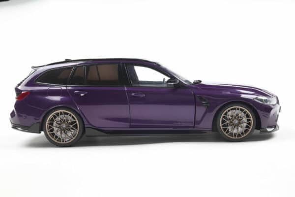 1 18 bmw m3 g81 touring with performance parts twilight purple pear 01