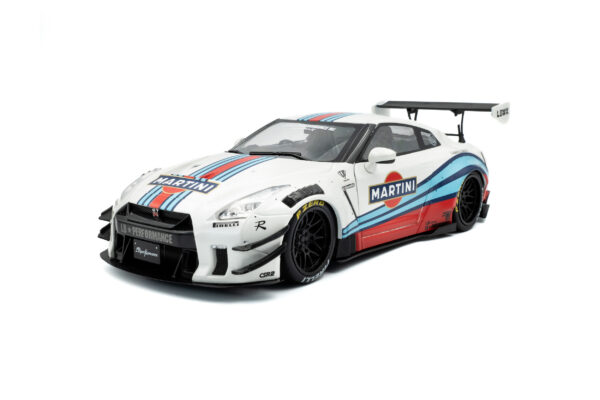 Solido 1:18 Nissan GT-R (R35) with Liberty Walk Body Kit 2.0 Martini Livery 2024 (S1805819) Diecast Model