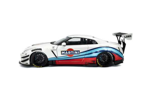 Solido 1:18 Nissan GT-R (R35) with Liberty Walk Body Kit 2.0 Martini Livery 2024 (S1805819) Diecast Model 11 Solido 1:18 Nissan GT-R (R35) with Liberty Walk Body Kit 2.0 Martini Livery 2024 (S1805819) Diecast Model
