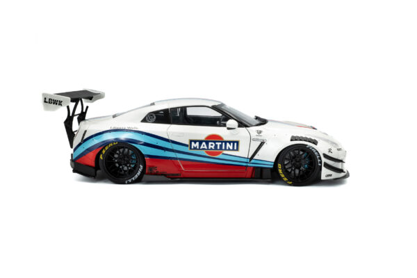 Solido 1:18 Nissan GT-R (R35) with Liberty Walk Body Kit 2.0 Martini Livery 2024 (S1805819) Diecast Model 10 Solido 1:18 Nissan GT-R (R35) with Liberty Walk Body Kit 2.0 Martini Livery 2024 (S1805819) Diecast Model