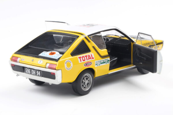 Solido 1:18 Renault 17 Ph.1 Rallye du Maroc #23 Prive / Tilbert 1976 (S1803709) Diecast Model 11 Solido 1:18 Renault 17 Ph.1 Rallye du Maroc #23 Prive / Tilbert 1976 (S1803709) Diecast Model