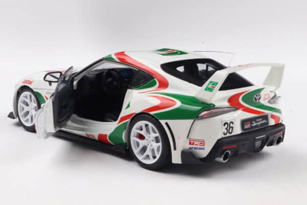 1 18 toyota gr supra toyota racing tribute white 2024 09