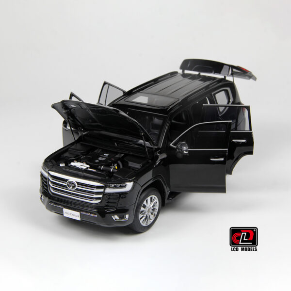 LCD 1:18 Toyota Land Cruiser 300 ZX Black Full Openings Diecast Model