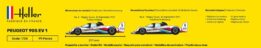 Heller 56718 Peugeot 905 EVO 1 Lemans Prototype Race Car Plastic Model 1:24 Starter Kit