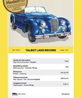 Heller 80711 Talbot Lago Record 1:24 scale plastic model kit