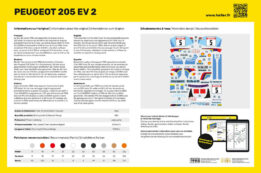 Heller 1/24 Peugeot 205 EV 2 Rally Model Kit 80716