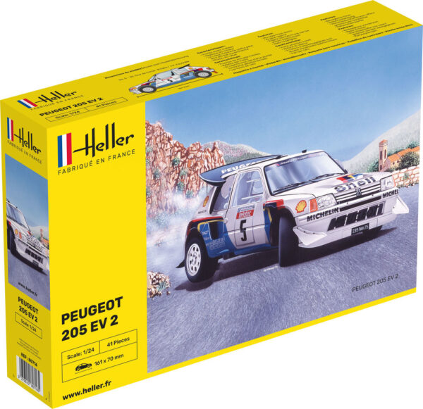 Heller 1/24 Peugeot 205 EV 2 Rally Model Kit 80716