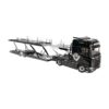 1:18 Scania V8 730S 4x2 & LOHR Car Transporter Black with V8 Logo - Diecast Model - NZG