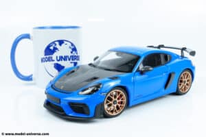 110062121 porsche cayman 718 gt4 rs blue diecast model 02