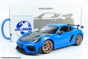110062121 porsche cayman 718 gt4 rs blue diecast model 03