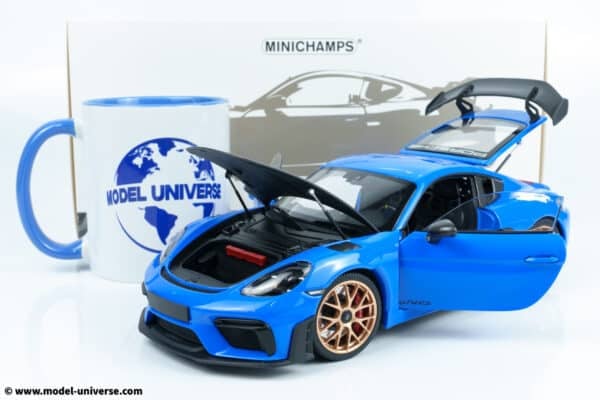 110062121 porsche cayman 718 gt4 rs blue diecast model 04