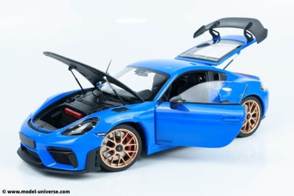 Minichamps - 1:18 Porsche Cayman GT4 RS Blue w/Weissach Package 2024 - Diecast Model