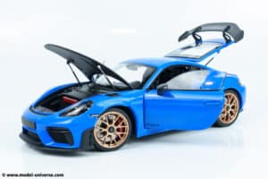 110062121 porsche cayman 718 gt4 rs blue diecast model 10