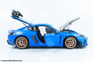 110062121 porsche cayman 718 gt4 rs blue diecast model 11