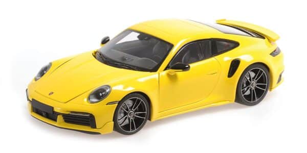 minichamps - 1:18 porsche 911 (992) turbo s coupe sport design yellow (2021)