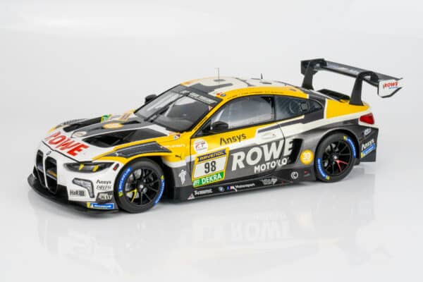 Minichamps - 1:18 BMW M4 GT3 EVO Team ROWE Winner 24h Nurburgring 2025 A.Farfus, J.Krohn, K.Van Der Linde - Diecast Model 14 Minichamps - 1:18 BMW M4 GT3 EVO Team ROWE Winner 24h Nurburgring 2025 A.Farfus, J.Krohn, K.Van Der Linde - Diecast Model