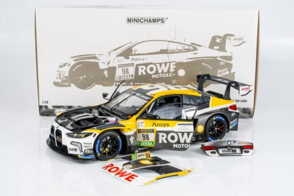 Minichamps - 1:18 BMW M4 GT3 EVO Team ROWE Winner 24h Nurburgring 2025 A.Farfus, J.Krohn, K.Van Der Linde - Diecast Model