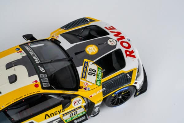 Minichamps - 1:18 BMW M4 GT3 EVO Team ROWE Winner 24h Nurburgring 2025 A.Farfus, J.Krohn, K.Van Der Linde - Diecast Model 19 Minichamps - 1:18 BMW M4 GT3 EVO Team ROWE Winner 24h Nurburgring 2025 A.Farfus, J.Krohn, K.Van Der Linde - Diecast Model