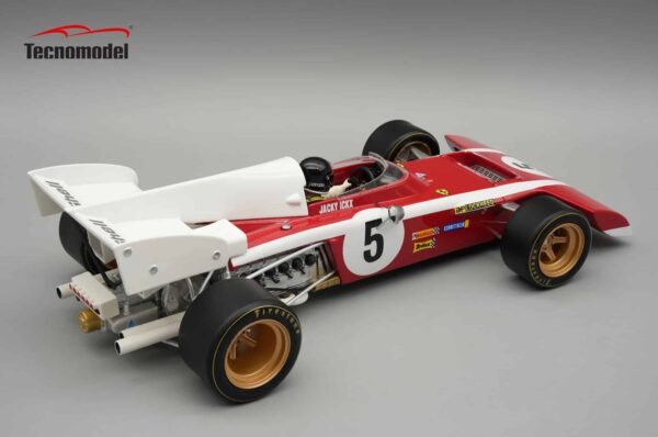 Tecnomodel - 1:18 Ferrari F1 312 B2 No.5 Jacky Ickx South African GP 1971 with Driver - Limited Edition Resin Model with Showcase 3 Tecnomodel - 1:18 Ferrari F1 312 B2 No.5 Jacky Ickx South African GP 1971 with Driver - Limited Edition Resin Model with Showcase