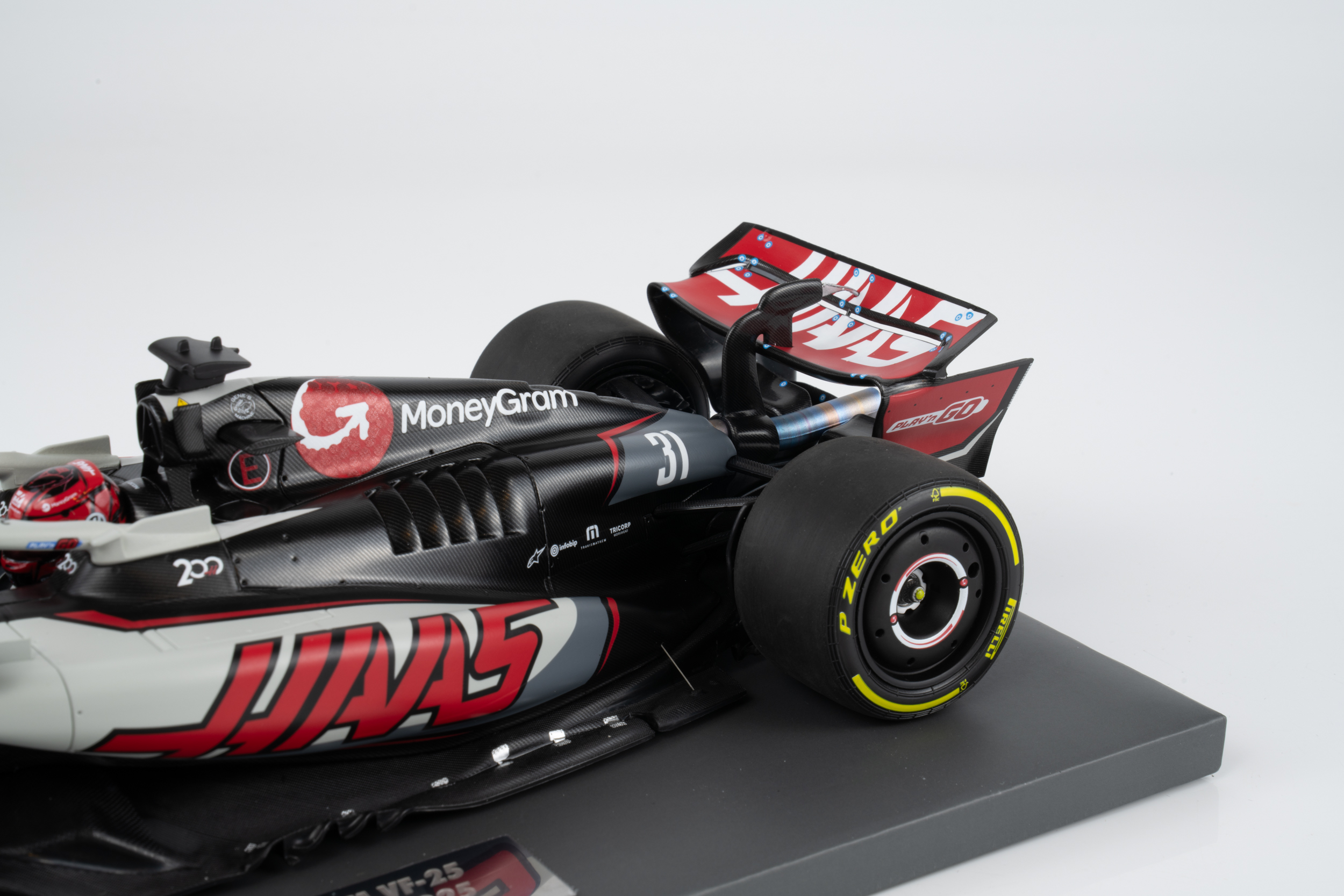 Minichamps 1:18 Haas VF-25 No.31 Esteban Ocon Canadian GP 2025 "200th Team Race" (117251031) Limited Edition Resin Model 6 Minichamps 1:18 Haas VF-25 No.31 Esteban Ocon Canadian GP 2025 "200th Team Race" (117251031) Limited Edition Resin Model - Image 6