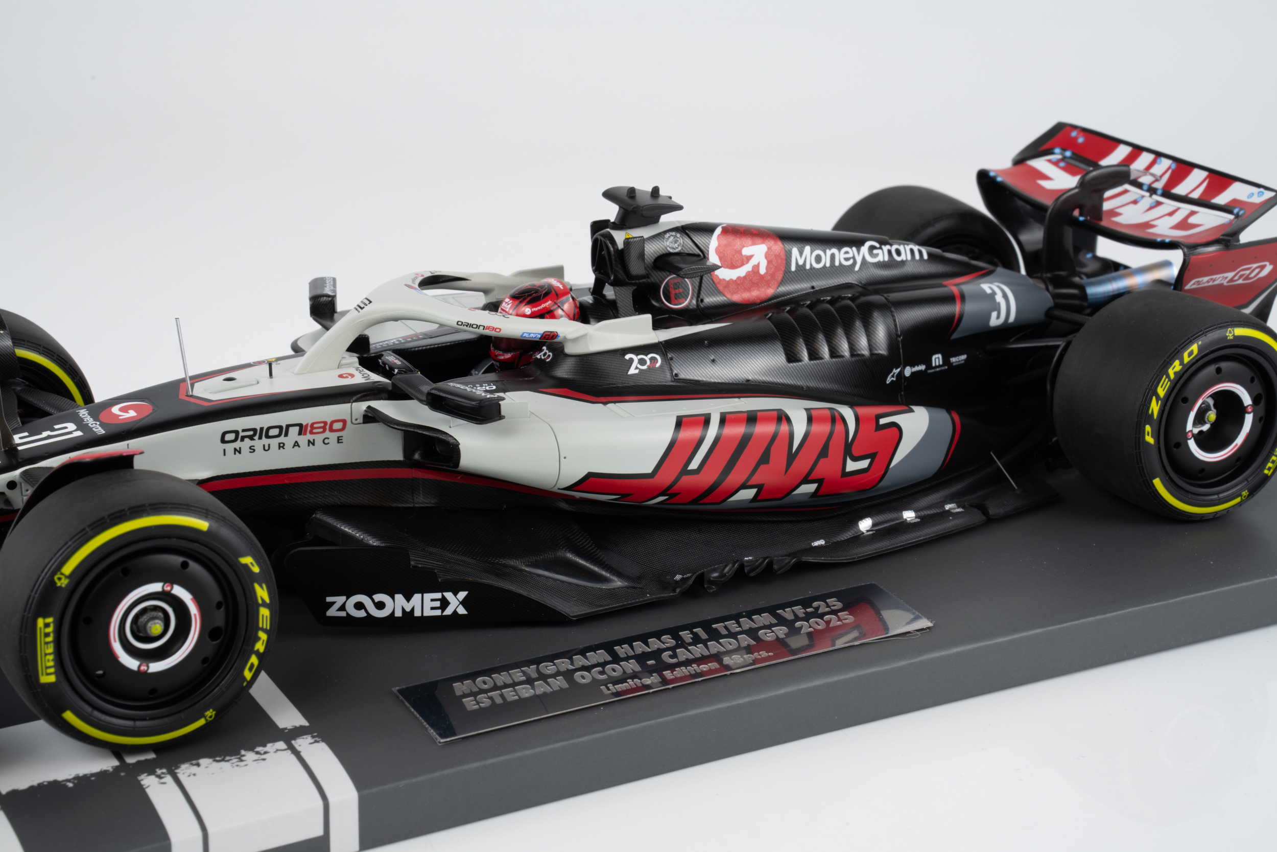 Minichamps 1:18 Haas VF-25 No.31 Esteban Ocon Canadian GP 2025 "200th Team Race" (117251031) Limited Edition Resin Model 5 Minichamps 1:18 Haas VF-25 No.31 Esteban Ocon Canadian GP 2025 "200th Team Race" (117251031) Limited Edition Resin Model - Image 5