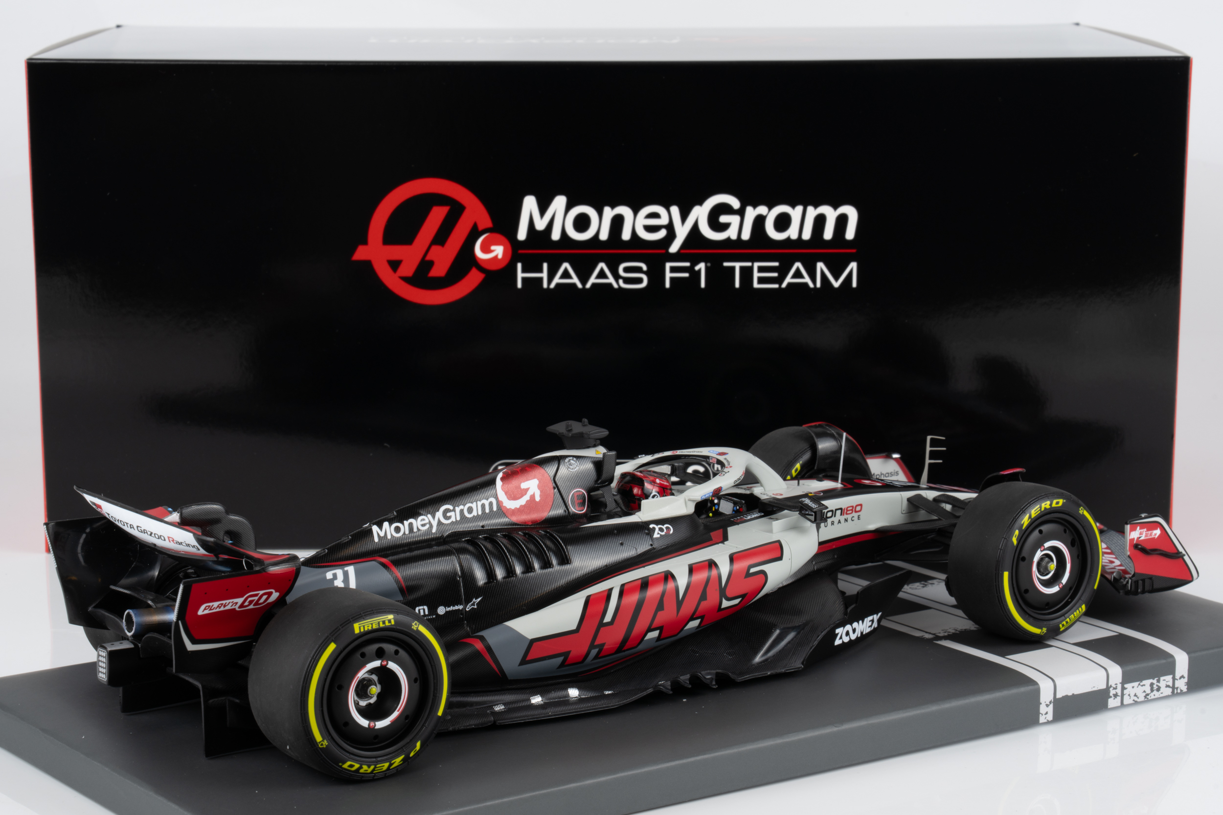 Minichamps 1:18 Haas VF-25 No.31 Esteban Ocon Canadian GP 2025 "200th Team Race" (117251031) Limited Edition Resin Model 2 Minichamps 1:18 Haas VF-25 No.31 Esteban Ocon Canadian GP 2025 "200th Team Race" (117251031) Limited Edition Resin Model - Image 2