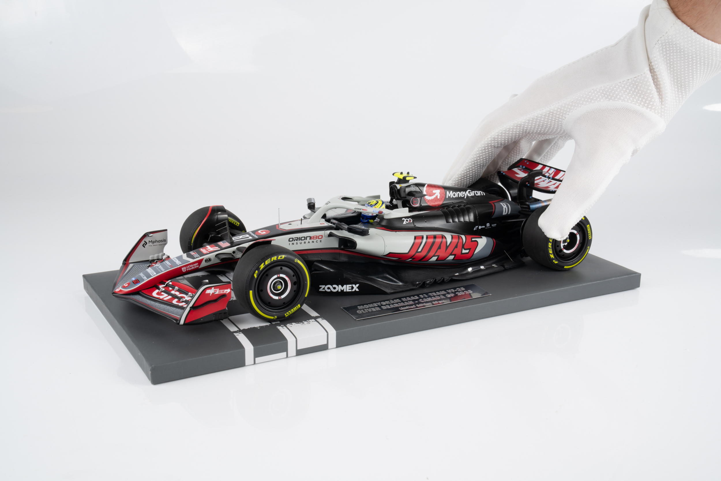 Minichamps 1:18 Haas VF-25 No.87 Oliver Bearman Canadian GP 2025 "200th Team Race" (117251087) Limited Edition Resin Model 3 Minichamps 1:18 Haas VF-25 No.87 Oliver Bearman Canadian GP 2025 "200th Team Race" (117251087) Limited Edition Resin Model - Image 3