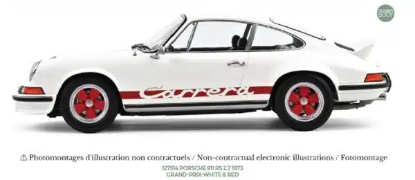 Norev - 1:12 Porsche 911 Carrera RS 2.7 Grand Prix White/Red 1973