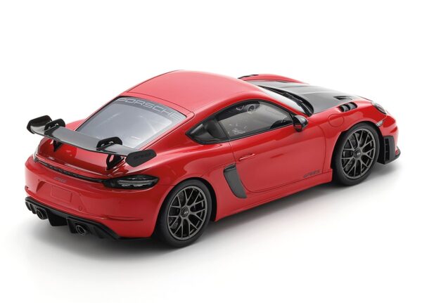 Spark - 1:12 Porsche 718 Cayman GT4 RS - Guards Red with Weissach Package - 2024 - Resin Model 4 Spark - 1:12 Porsche 718 Cayman GT4 RS - Guards Red with Weissach Package - 2024 - Resin Model