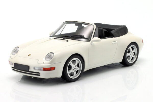 Diecast Model Shop - Model Universe 18 Alternative view of Minichamps 1:18 Porsche 911 (993) Cabriolet White 1994 (155061131) Limited Edition Diecast Model