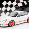 Minichamps - 1:18 Porsche 911 GT3 RS (997) White with Red Stripe 2002 - Limited Edition Diecast Model 11 155062020 3