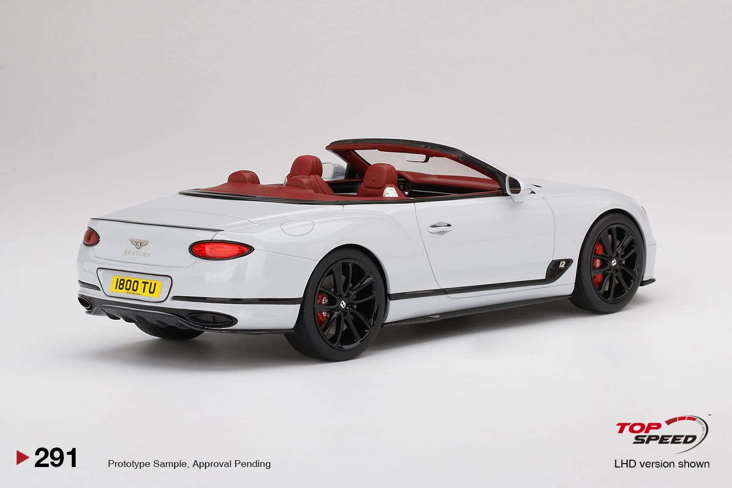 Top Speed TS0291 Bentley Continental GT Convertible White 1:18 resin model
