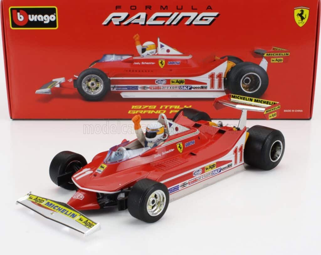 Latest new model arrivals at model-universe.com include a strong line up of Ferrari's by Bburago, Looksmart and Werk83; limited editions, and much more ... 2 Bburago - 1:18 Ferrari F1 312T4 No.11 Jody Scheckter World Champion Winner Monza GP 1979 (Driver Figure) - Diecast Model