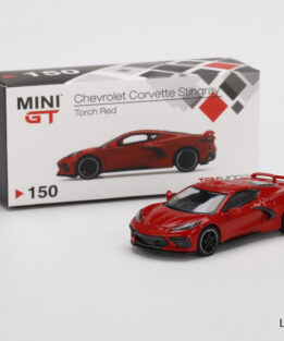 Mini GT MGT00150-L chevrolet corvette c8 red 1:64 diecast model car