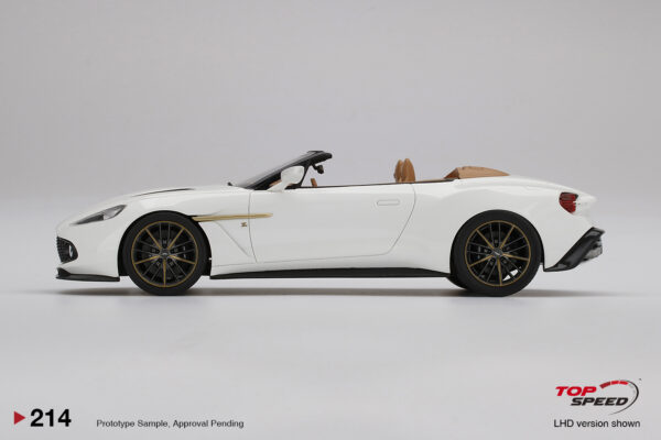 top speed - 1:18 aston martin vanquish zagato volante escaping white