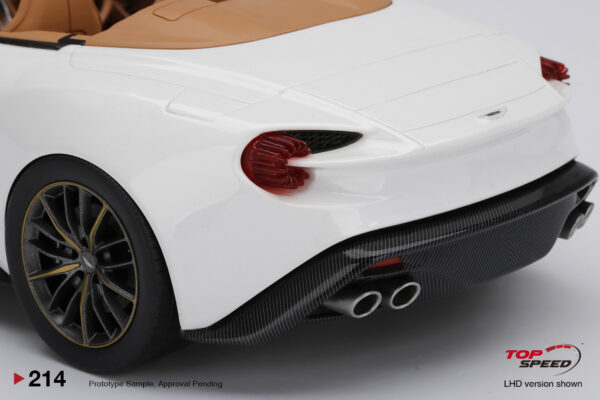 top speed - 1:18 aston martin vanquish zagato volante escaping white