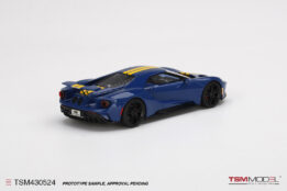 True Scale Miniatures TSM430524 Ford GT Blue Yellow Stripes Resin Model 1/43