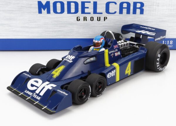 1:18 Tyrrell F1 P34 No.4 Patrick Depailler 2nd Swedish GP 1976 - Diecast Model - MCG