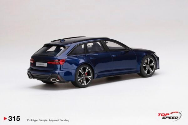 Top Speed TS0315 1:18 Audi RS6 Avant Carbon Black Navarra Blue Resin Model Car