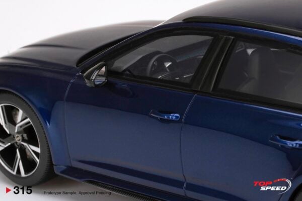 Top Speed TS0315 1:18 Audi RS6 Avant Carbon Black Navarra Blue Resin Model Car