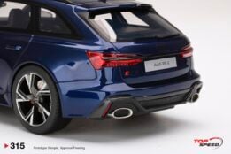 Top Speed TS0315 1:18 Audi RS6 Avant Carbon Black Navarra Blue Resin Model Car