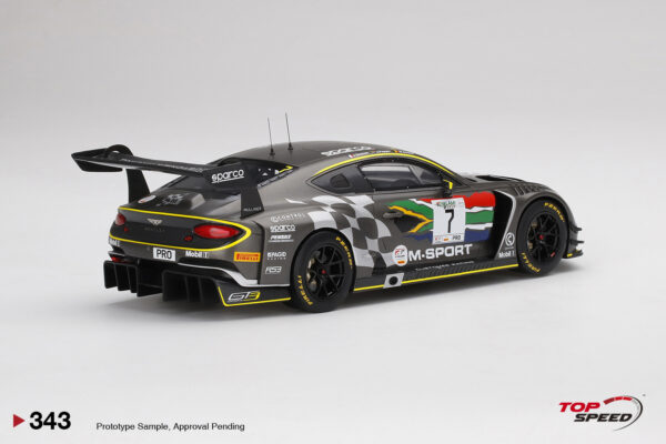 Top Speed 1:18 TS0343 Bentley Continental GT3 Grey GT Challenge 2020 Kyalami 9 hours resin model