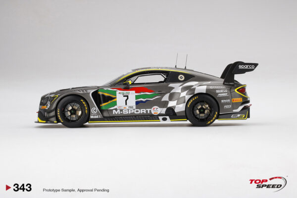 Top Speed 1:18 TS0343 Bentley Continental GT3 Grey GT Challenge 2020 Kyalami 9 hours resin model